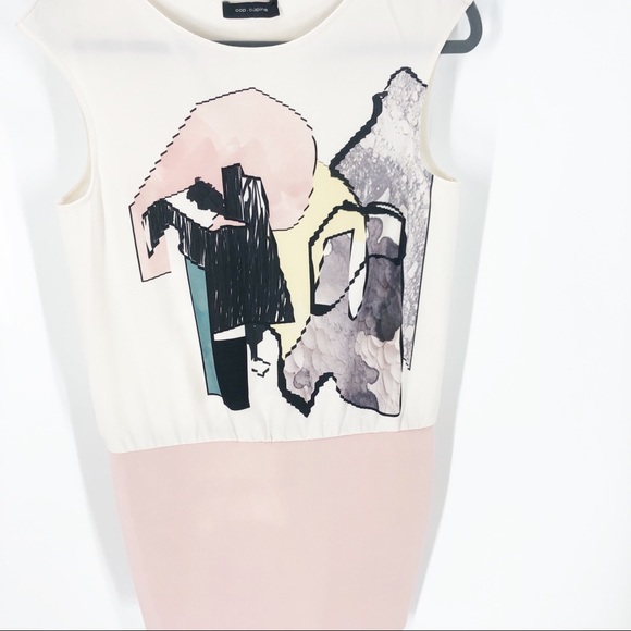 Copine Meda Abstract Dress Sz 38 - Picture 5 of 7